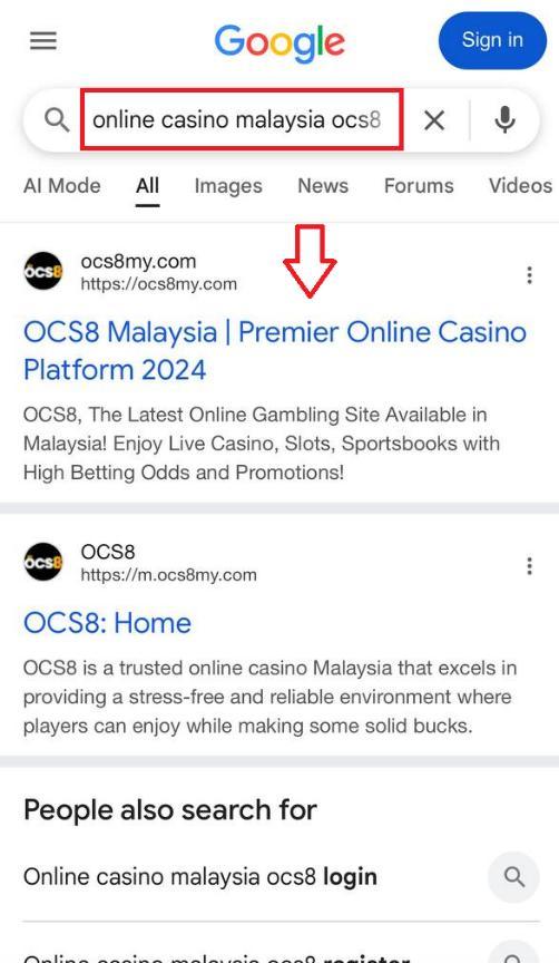 Google search for online casino malaysia ocs8