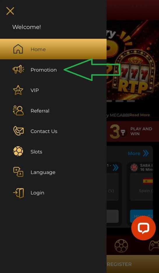 Tap Promotion in the menu
